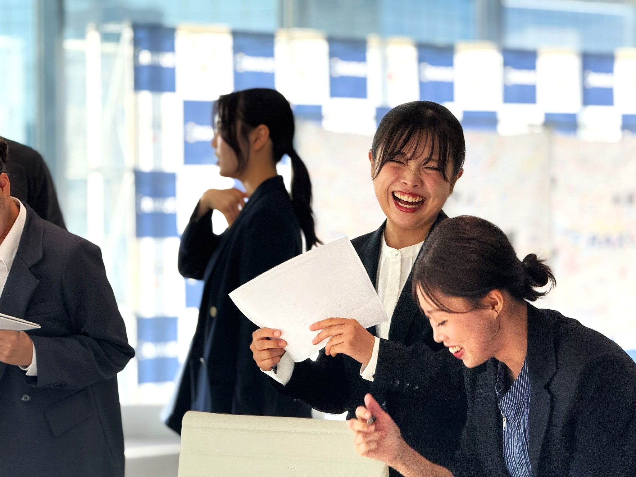 会話が弾む内定者